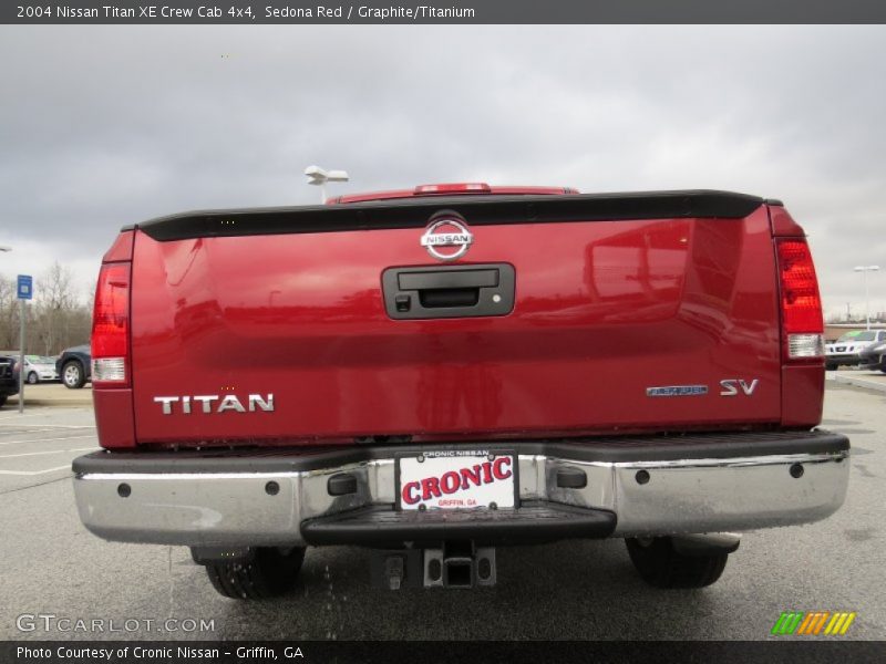 Sedona Red / Graphite/Titanium 2004 Nissan Titan XE Crew Cab 4x4