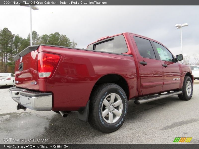 Sedona Red / Graphite/Titanium 2004 Nissan Titan XE Crew Cab 4x4