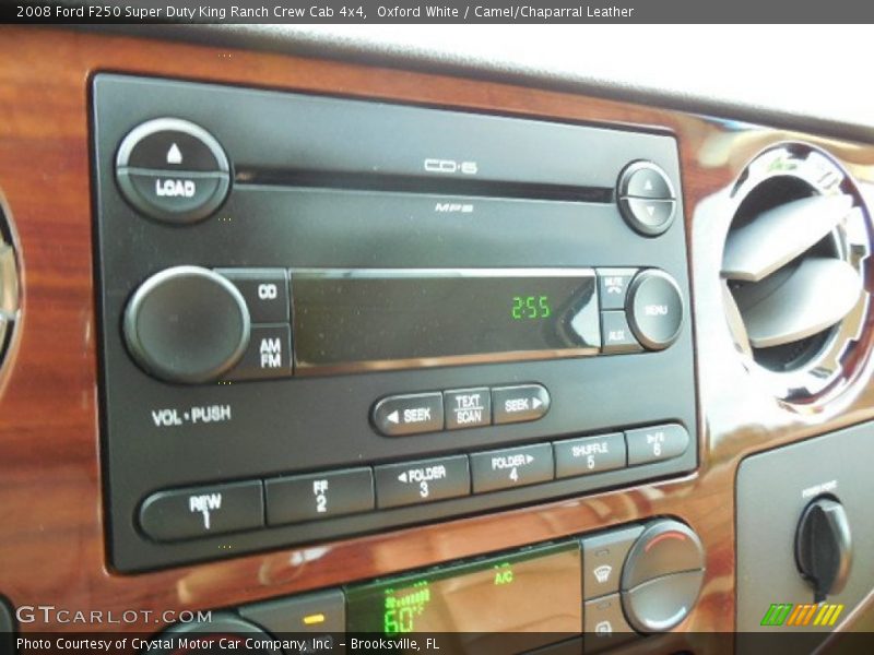 Oxford White / Camel/Chaparral Leather 2008 Ford F250 Super Duty King Ranch Crew Cab 4x4
