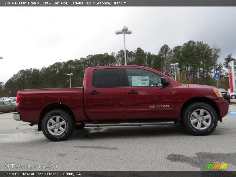 Sedona Red / Graphite/Titanium 2004 Nissan Titan XE Crew Cab 4x4
