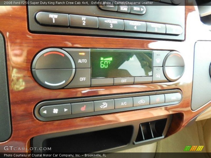 Oxford White / Camel/Chaparral Leather 2008 Ford F250 Super Duty King Ranch Crew Cab 4x4