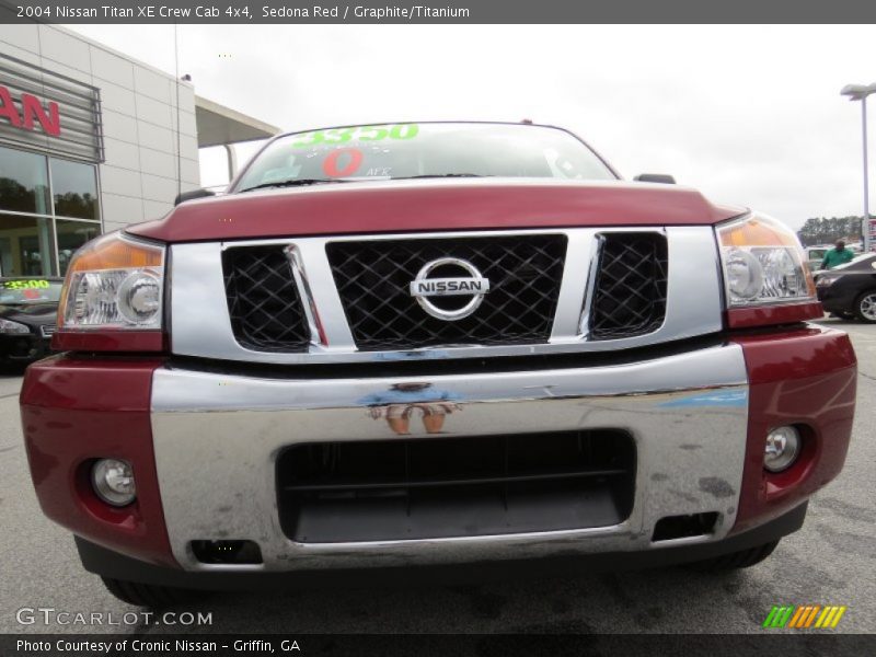 Sedona Red / Graphite/Titanium 2004 Nissan Titan XE Crew Cab 4x4