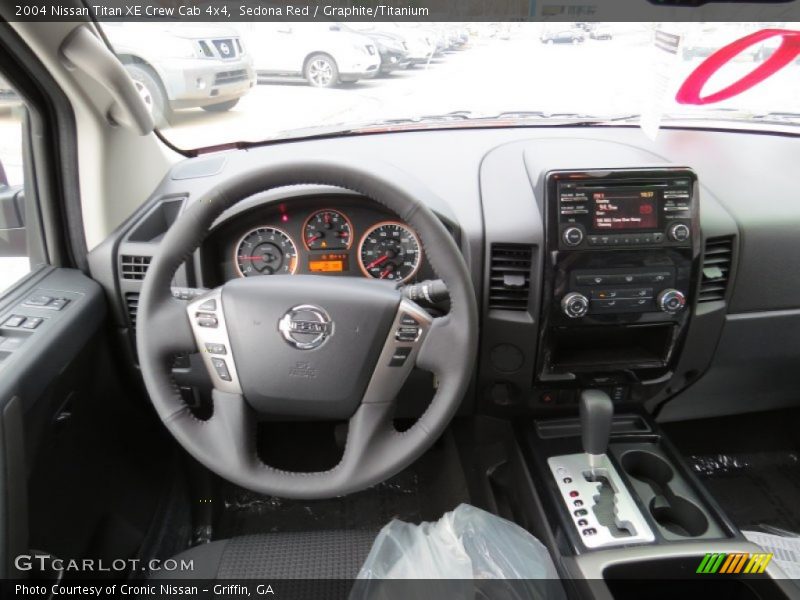Sedona Red / Graphite/Titanium 2004 Nissan Titan XE Crew Cab 4x4