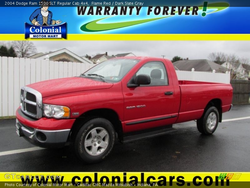 Flame Red / Dark Slate Gray 2004 Dodge Ram 1500 SLT Regular Cab 4x4
