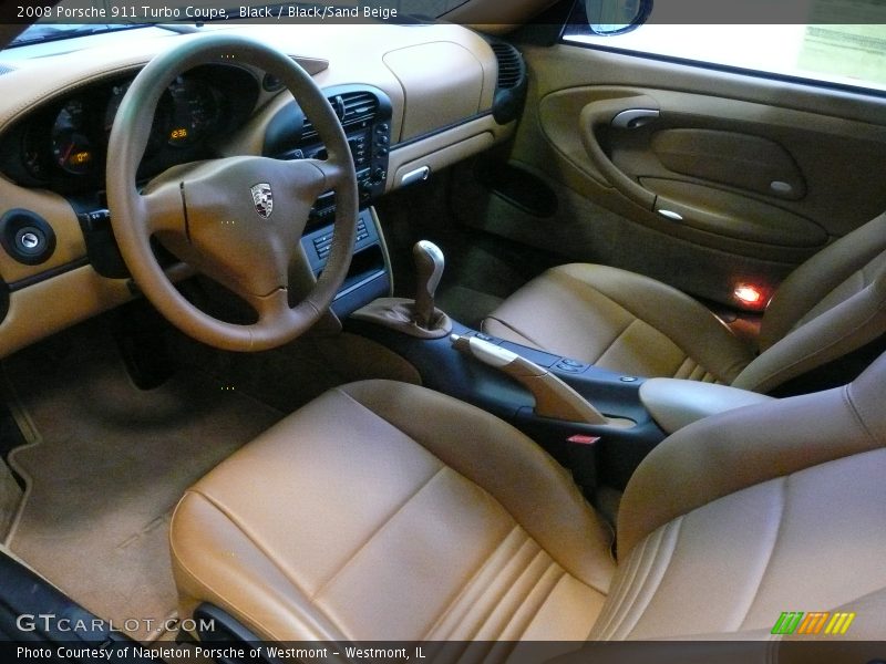 Black / Black/Sand Beige 2008 Porsche 911 Turbo Coupe