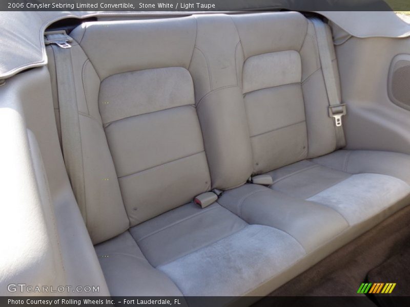 Rear Seat of 2006 Sebring Limited Convertible