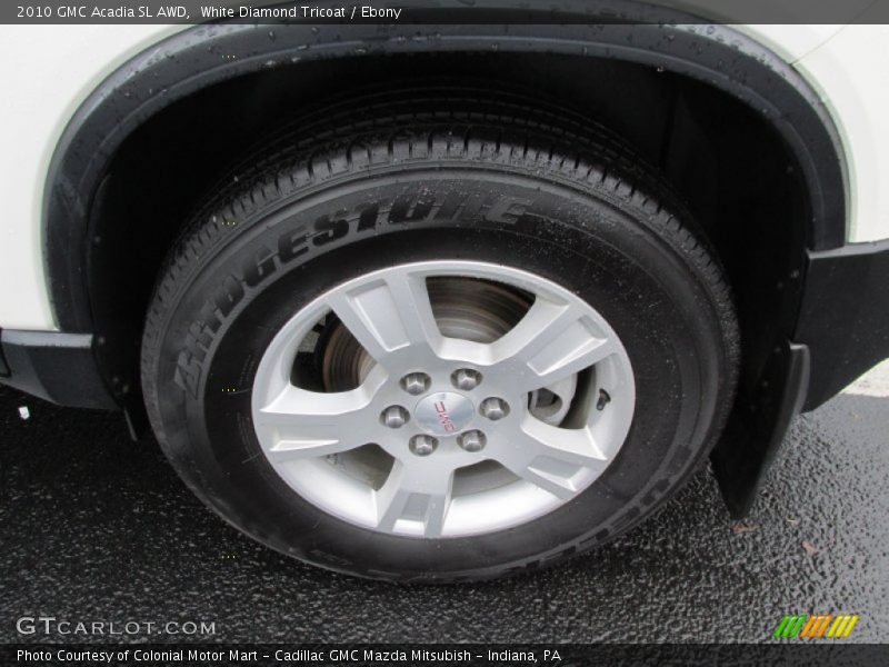 White Diamond Tricoat / Ebony 2010 GMC Acadia SL AWD
