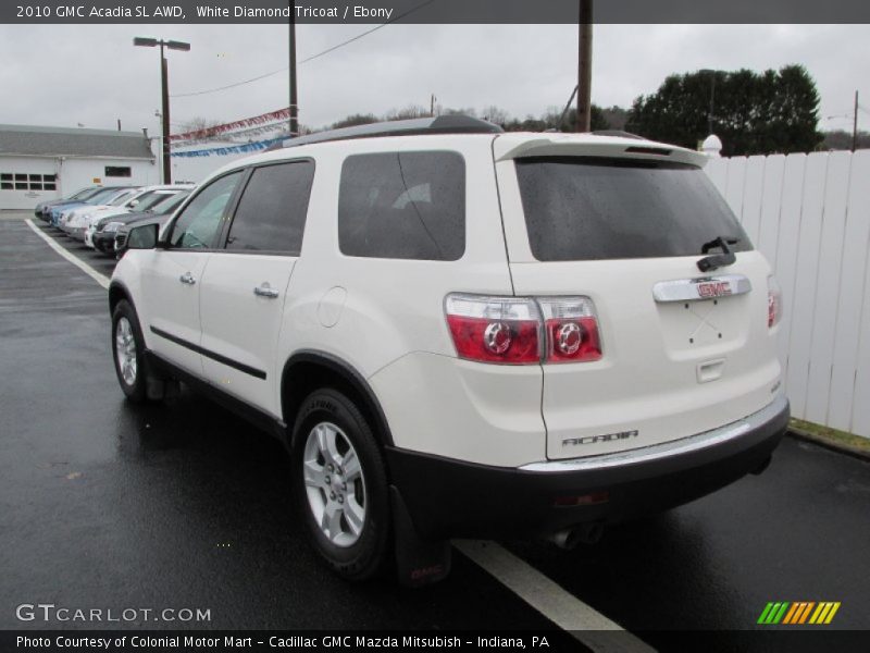 White Diamond Tricoat / Ebony 2010 GMC Acadia SL AWD