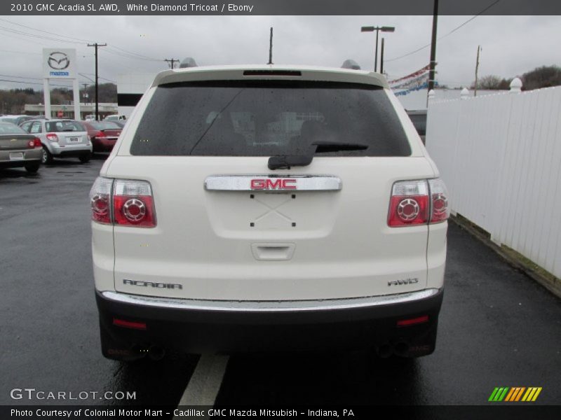 White Diamond Tricoat / Ebony 2010 GMC Acadia SL AWD