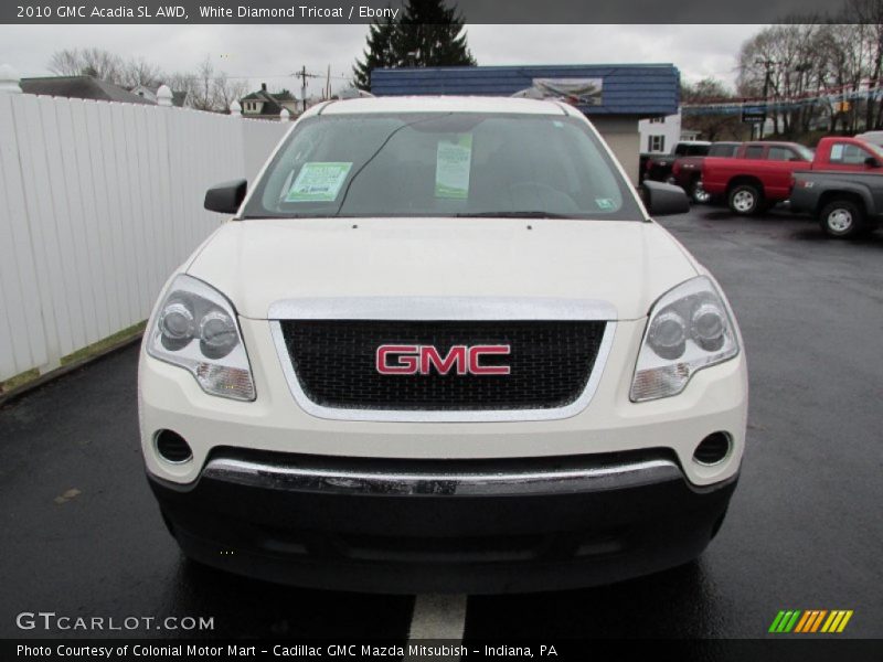 White Diamond Tricoat / Ebony 2010 GMC Acadia SL AWD