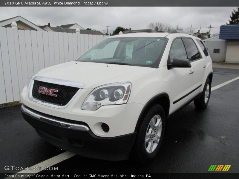 White Diamond Tricoat / Ebony 2010 GMC Acadia SL AWD