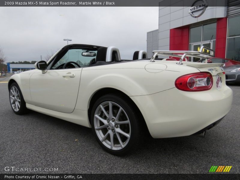 Marble White / Black 2009 Mazda MX-5 Miata Sport Roadster