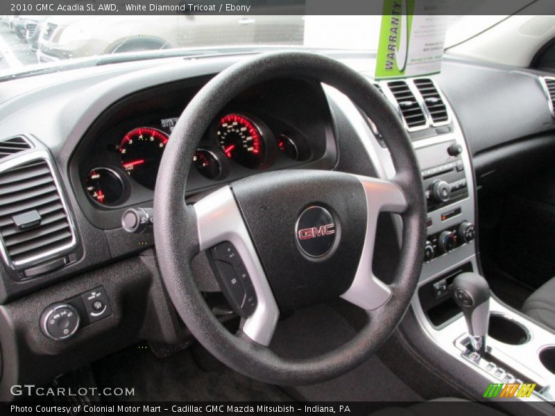 White Diamond Tricoat / Ebony 2010 GMC Acadia SL AWD