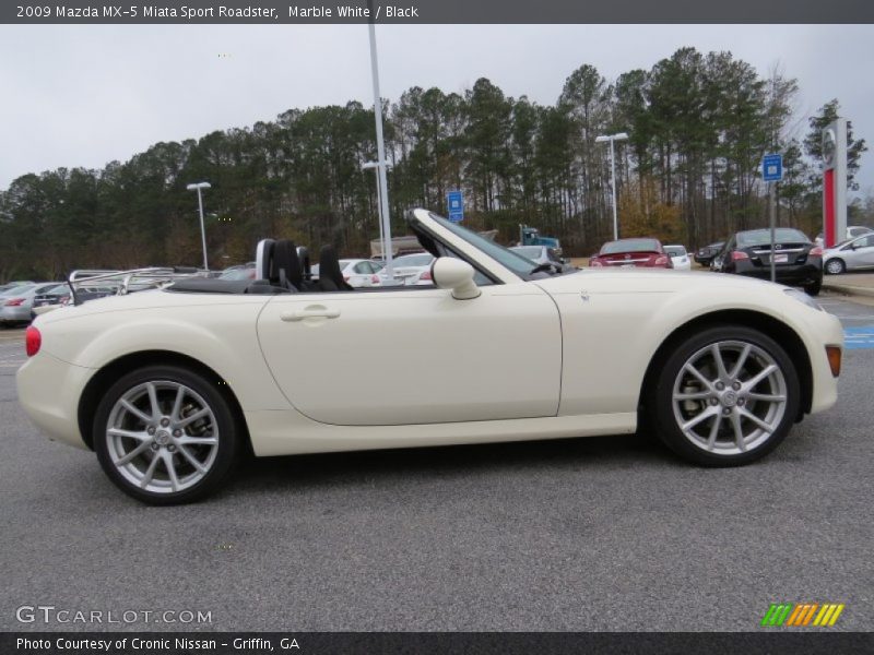 Marble White / Black 2009 Mazda MX-5 Miata Sport Roadster