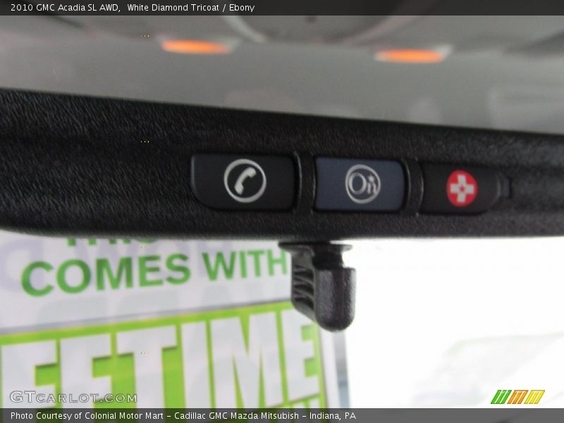 White Diamond Tricoat / Ebony 2010 GMC Acadia SL AWD