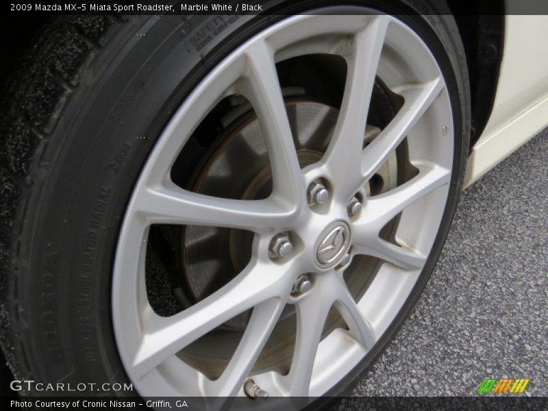 Marble White / Black 2009 Mazda MX-5 Miata Sport Roadster