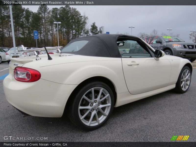 Marble White / Black 2009 Mazda MX-5 Miata Sport Roadster
