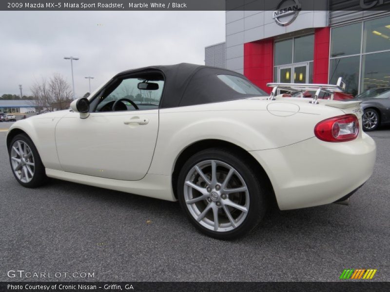 Marble White / Black 2009 Mazda MX-5 Miata Sport Roadster