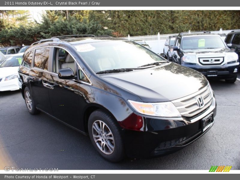 Crystal Black Pearl / Gray 2011 Honda Odyssey EX-L