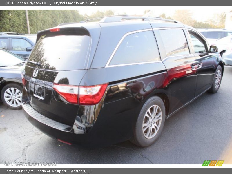 Crystal Black Pearl / Gray 2011 Honda Odyssey EX-L