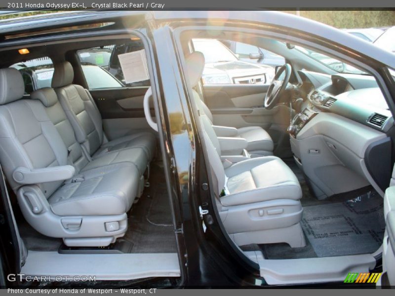 Crystal Black Pearl / Gray 2011 Honda Odyssey EX-L