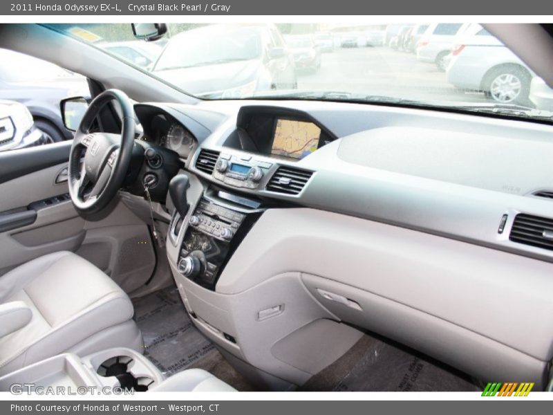 Crystal Black Pearl / Gray 2011 Honda Odyssey EX-L