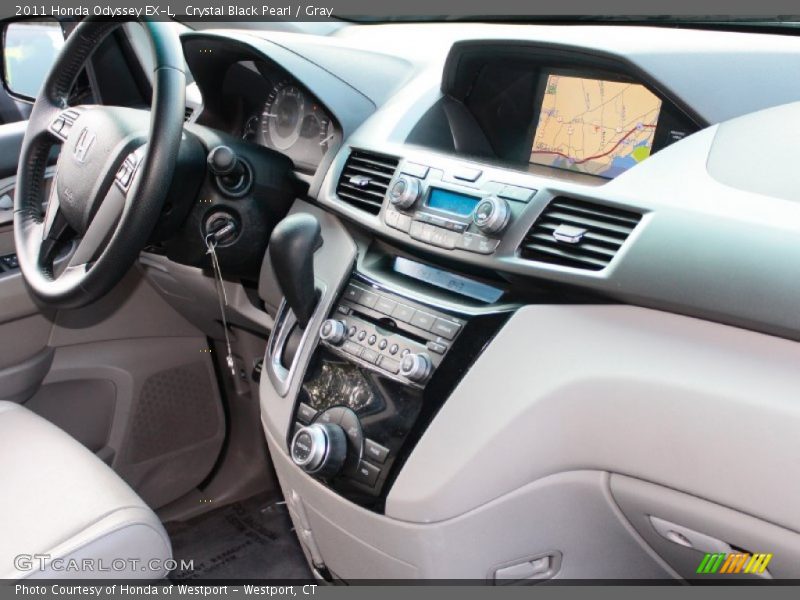 Crystal Black Pearl / Gray 2011 Honda Odyssey EX-L