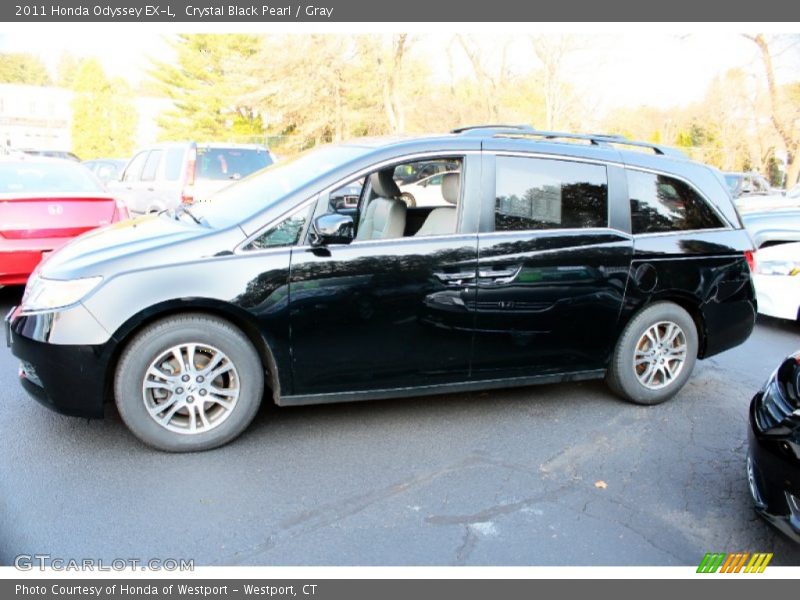 Crystal Black Pearl / Gray 2011 Honda Odyssey EX-L