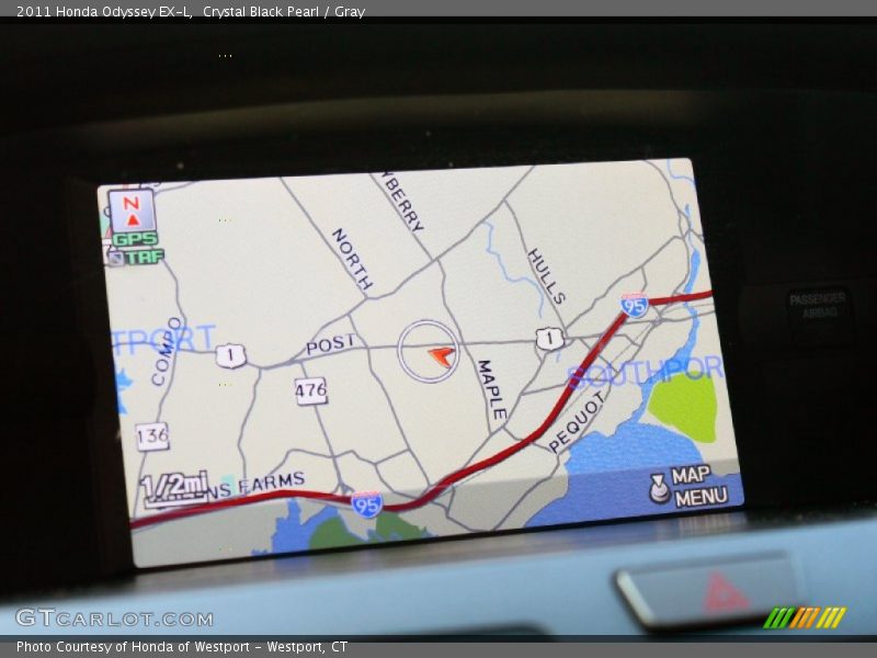 Crystal Black Pearl / Gray 2011 Honda Odyssey EX-L