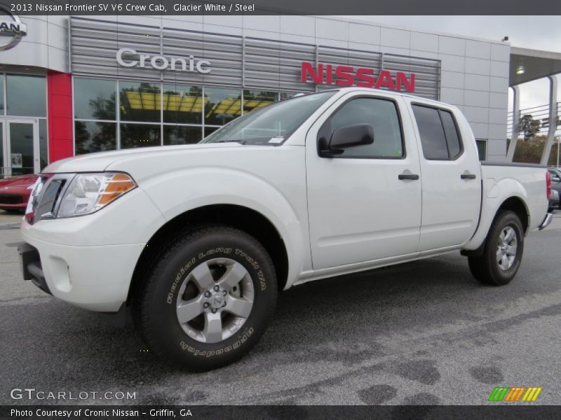 Glacier White / Steel 2013 Nissan Frontier SV V6 Crew Cab