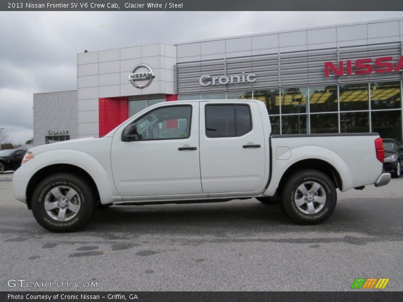 Glacier White / Steel 2013 Nissan Frontier SV V6 Crew Cab