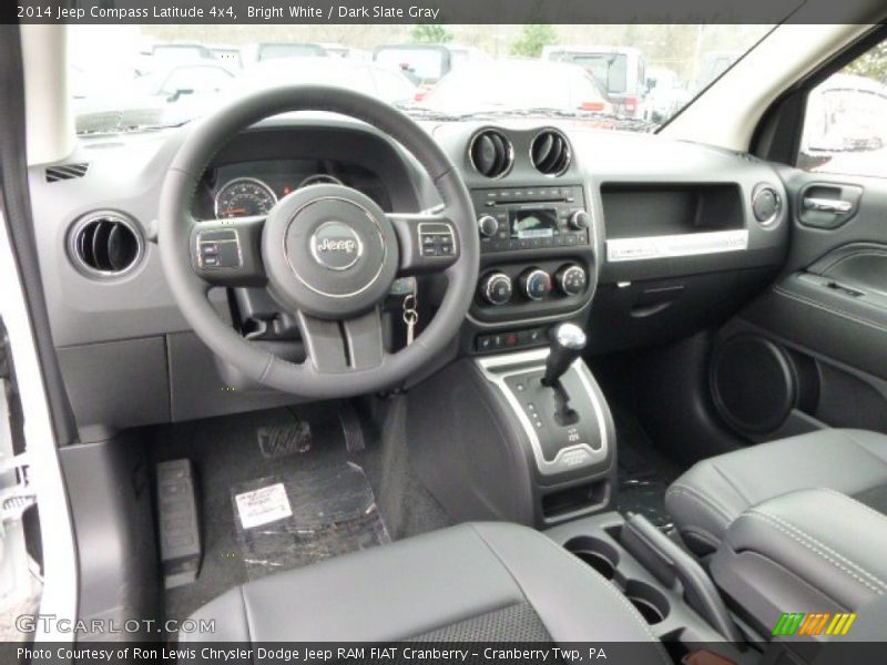 Bright White / Dark Slate Gray 2014 Jeep Compass Latitude 4x4