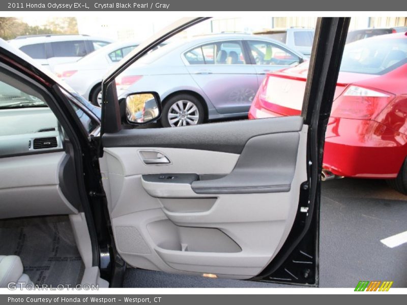Crystal Black Pearl / Gray 2011 Honda Odyssey EX-L