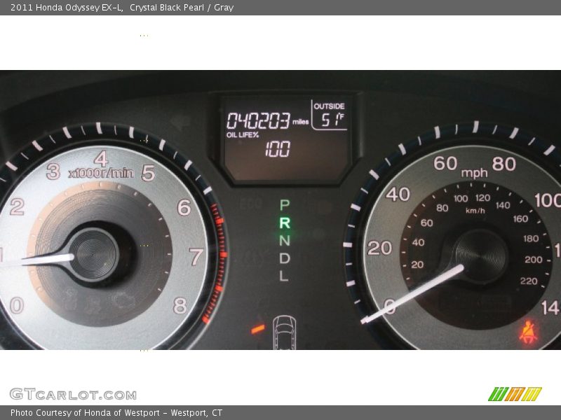 Crystal Black Pearl / Gray 2011 Honda Odyssey EX-L