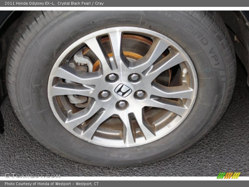 Crystal Black Pearl / Gray 2011 Honda Odyssey EX-L