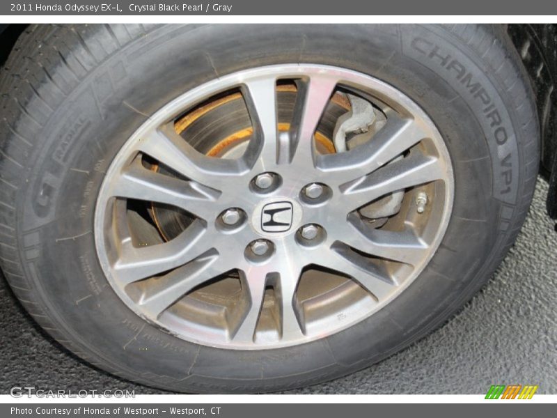 Crystal Black Pearl / Gray 2011 Honda Odyssey EX-L