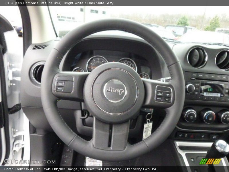 Bright White / Dark Slate Gray 2014 Jeep Compass Latitude 4x4