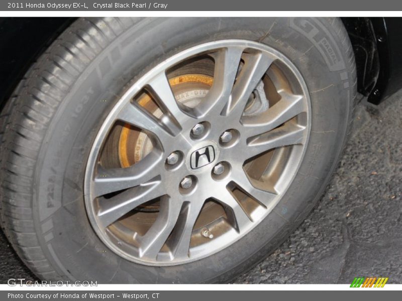 Crystal Black Pearl / Gray 2011 Honda Odyssey EX-L