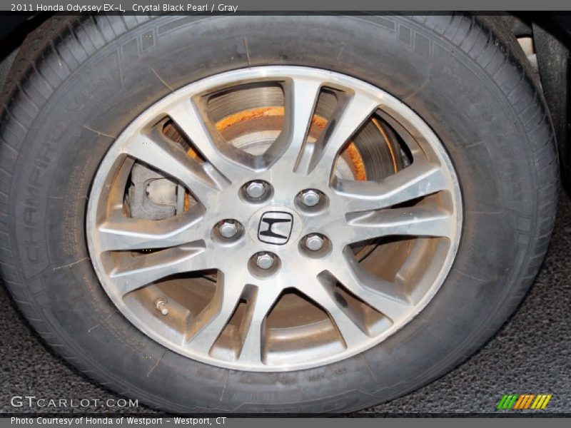 Crystal Black Pearl / Gray 2011 Honda Odyssey EX-L