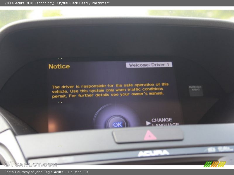 Crystal Black Pearl / Parchment 2014 Acura RDX Technology