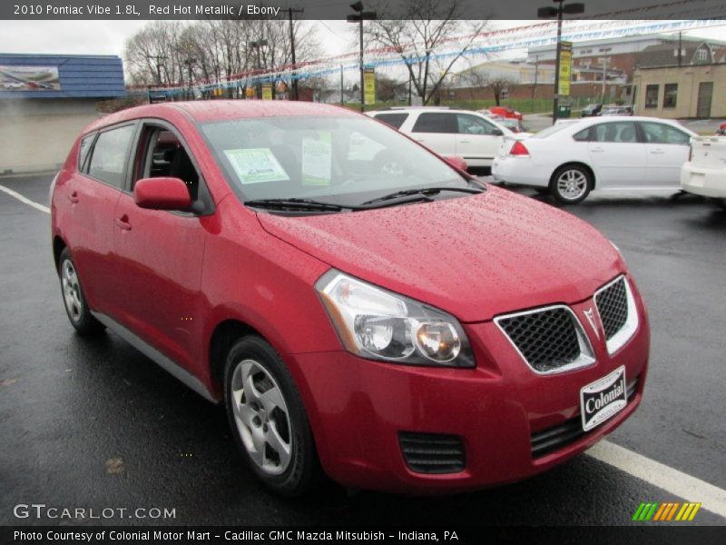 Red Hot Metallic / Ebony 2010 Pontiac Vibe 1.8L