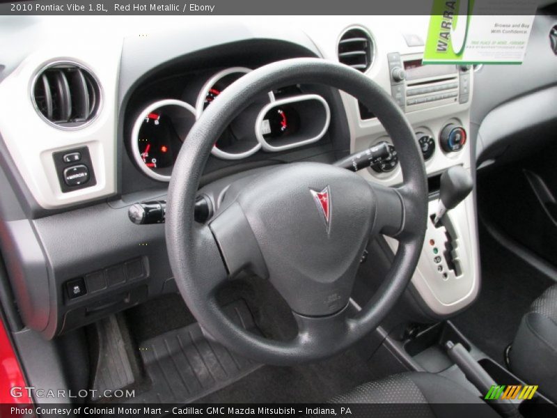 Red Hot Metallic / Ebony 2010 Pontiac Vibe 1.8L