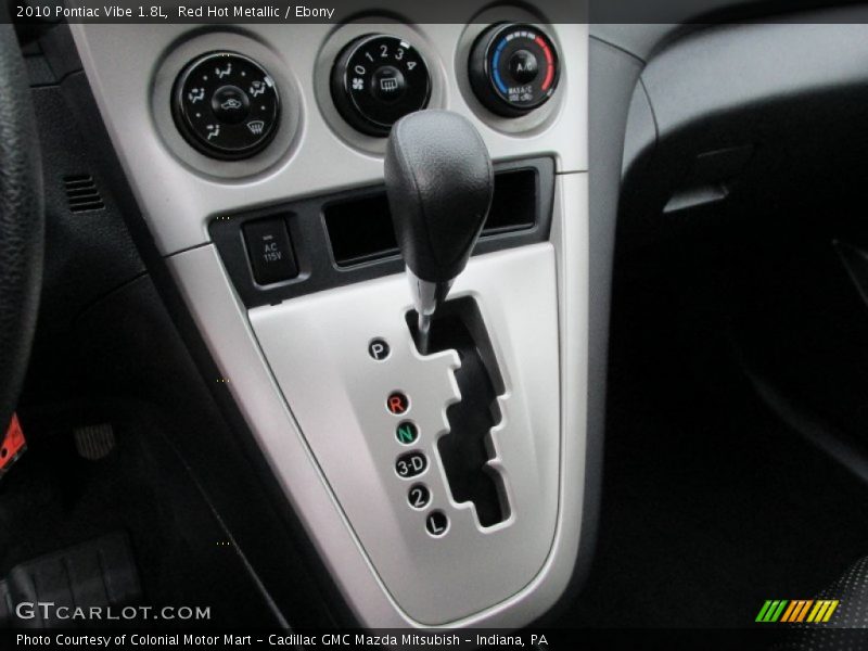 Red Hot Metallic / Ebony 2010 Pontiac Vibe 1.8L