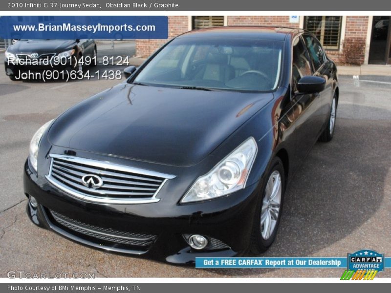 Obsidian Black / Graphite 2010 Infiniti G 37 Journey Sedan