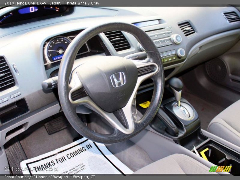 Taffeta White / Gray 2010 Honda Civic DX-VP Sedan