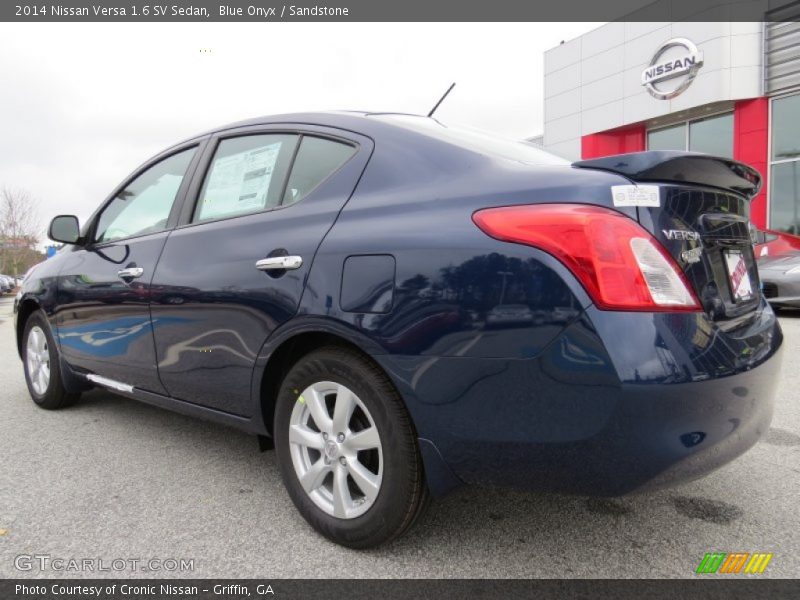 Blue Onyx / Sandstone 2014 Nissan Versa 1.6 SV Sedan