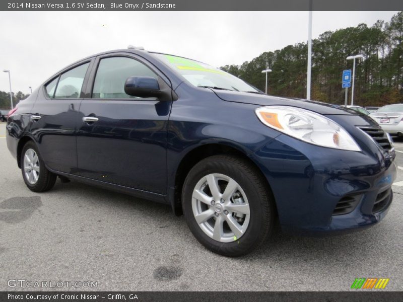 Blue Onyx / Sandstone 2014 Nissan Versa 1.6 SV Sedan