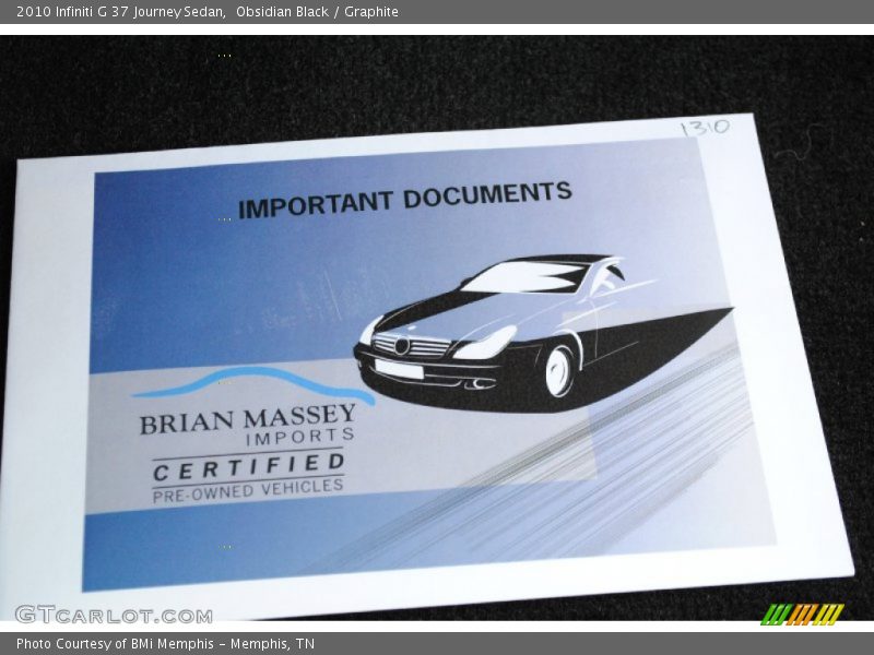 Obsidian Black / Graphite 2010 Infiniti G 37 Journey Sedan