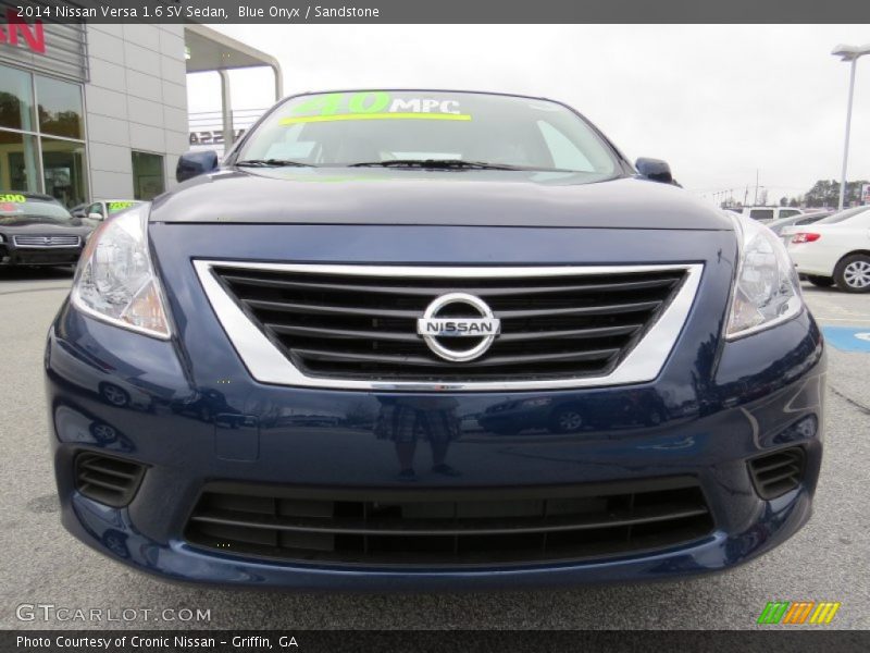 Blue Onyx / Sandstone 2014 Nissan Versa 1.6 SV Sedan