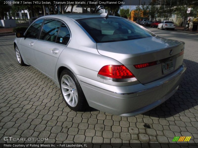 Titanium Silver Metallic / Basalt Grey/Flannel Grey 2003 BMW 7 Series 745Li Sedan